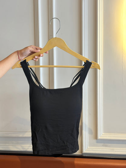 Paded Cross Backless Tank Top