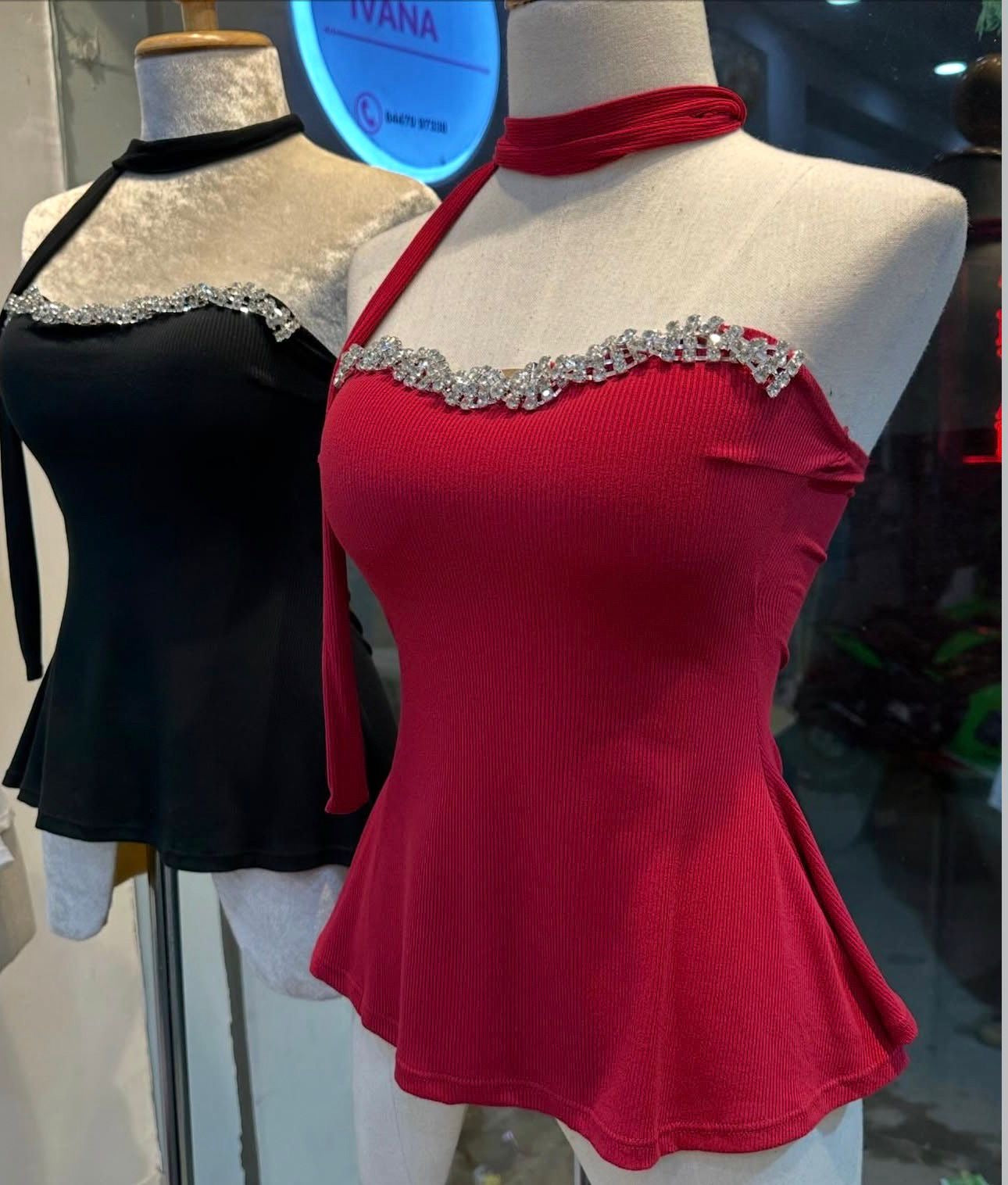 Paded Diamond Tube Top