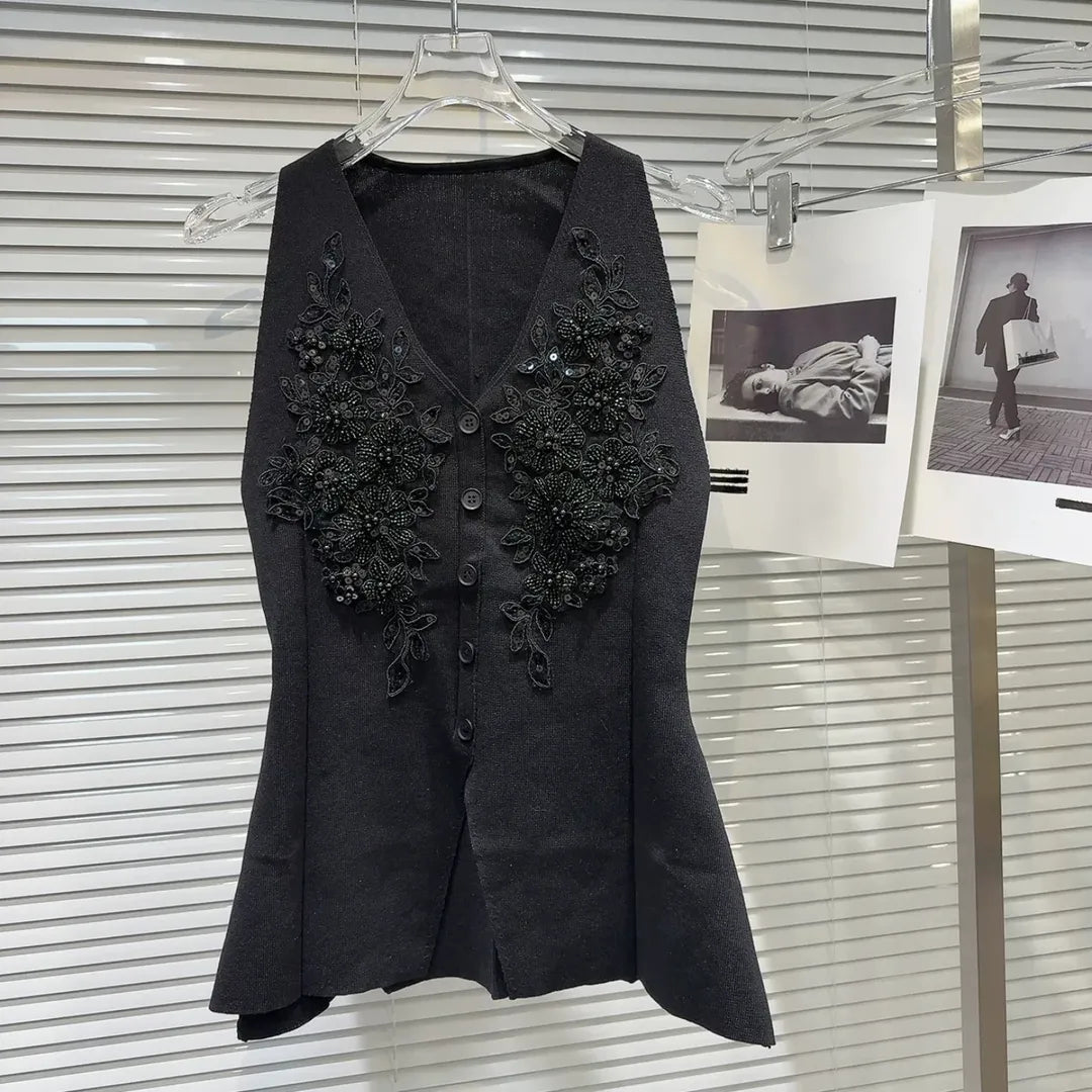 Embroidery premium vest top