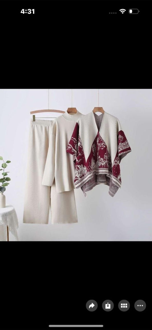 Three pc premium shrug coord set