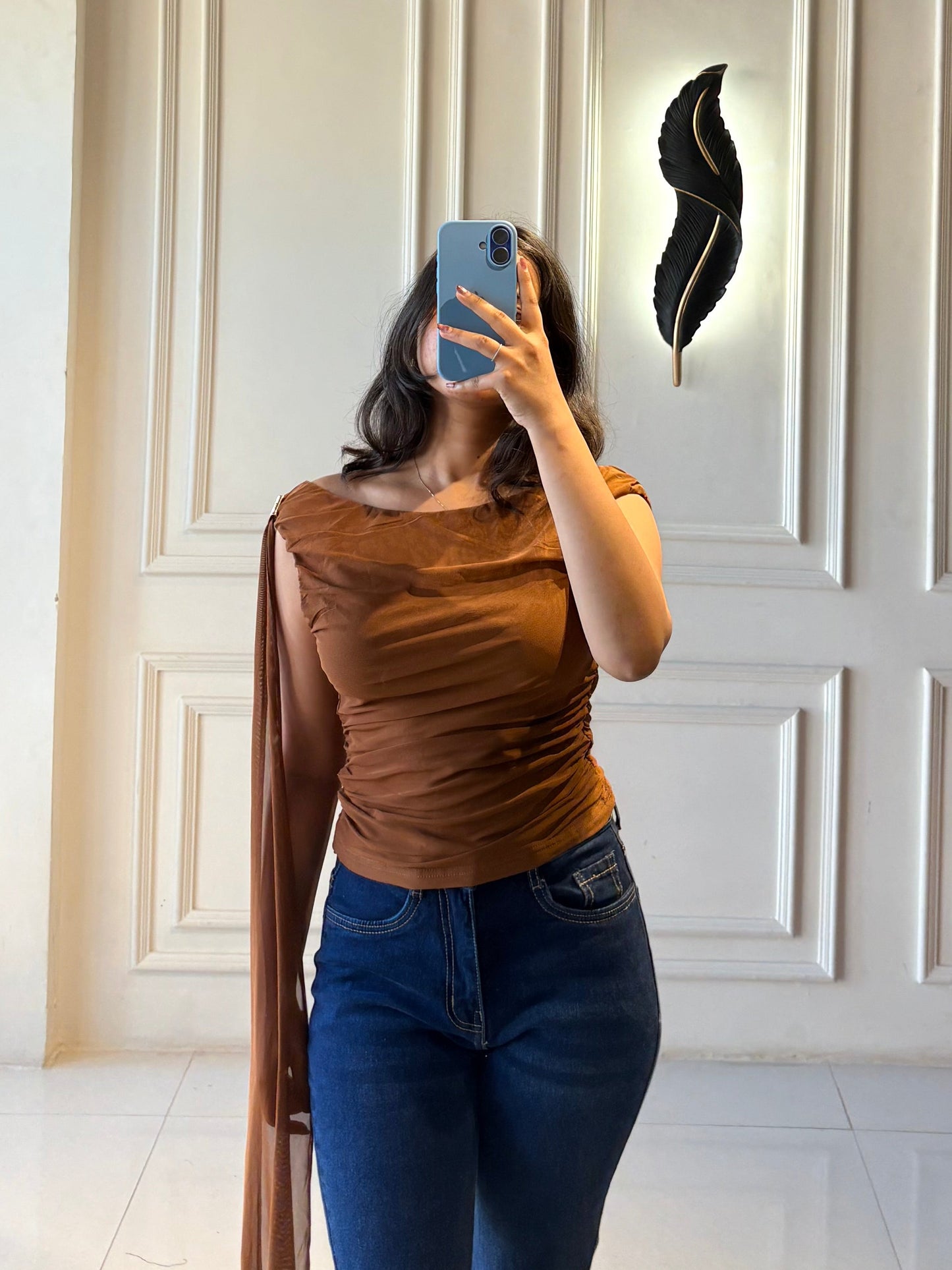 Off-Shoulder Ruched Top
