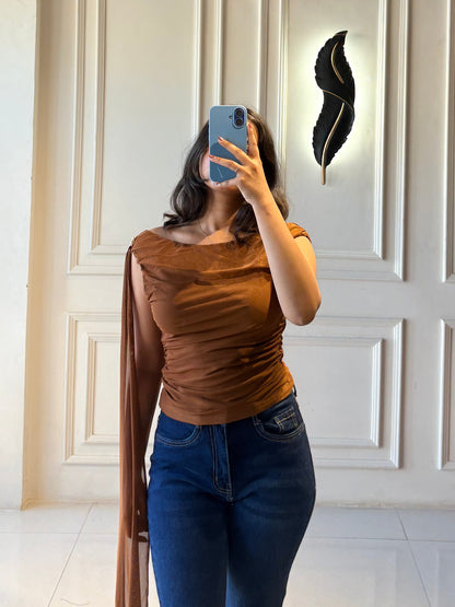 Off-Shoulder Ruched Top