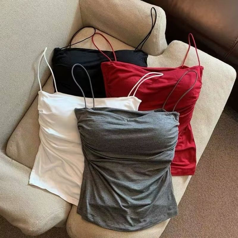 Ruched Paded Cami Top
