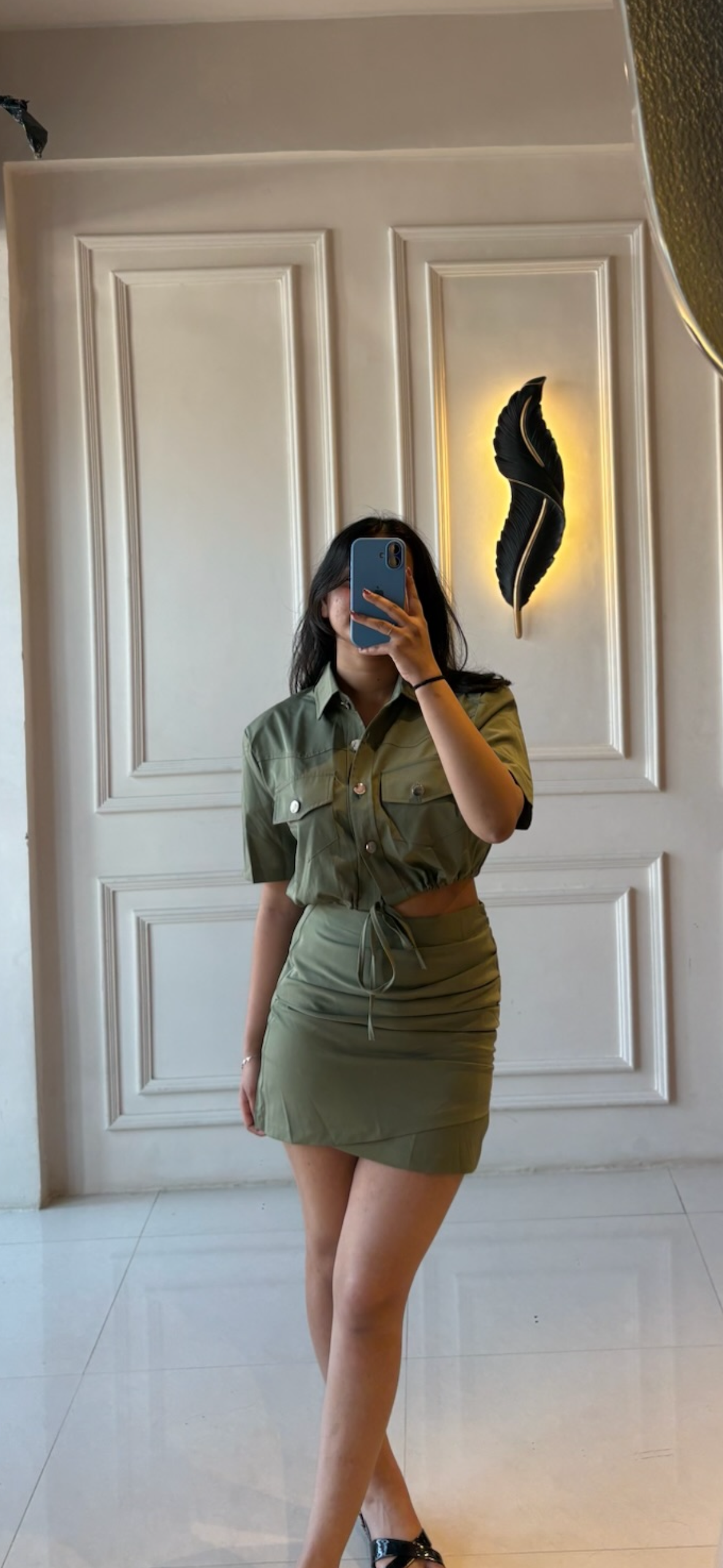 Sage Skirt&Shirt Set