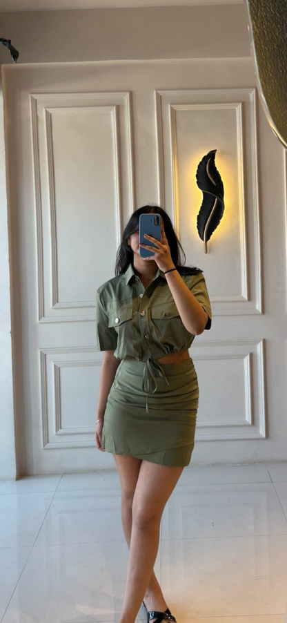 Sage Skirt&Shirt Set