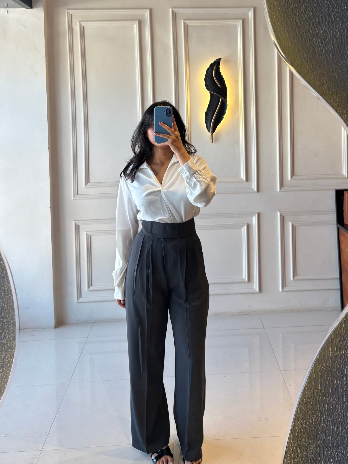 Clean Waist Tailored Trouser