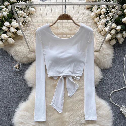 Backless White Paded Top