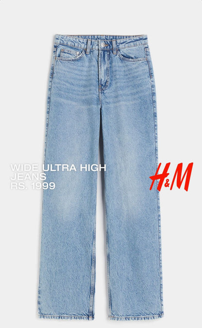HM Wide High Rise Denim