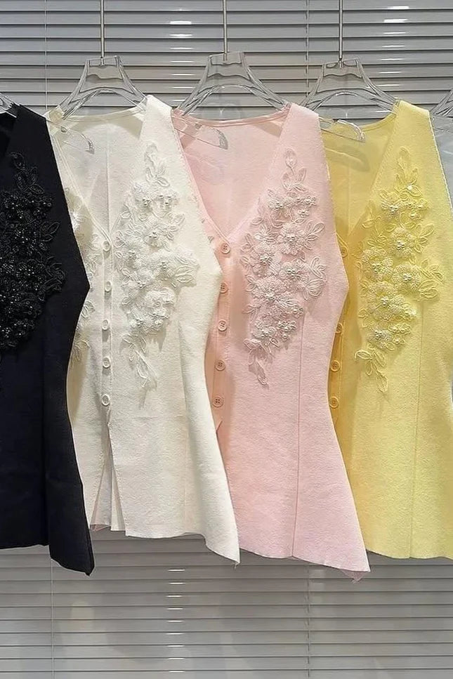 Embroidery premium vest top