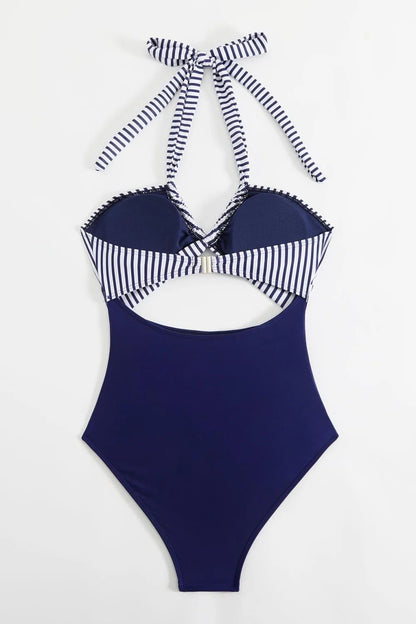 Deep Blue Beachwear With Cover Up