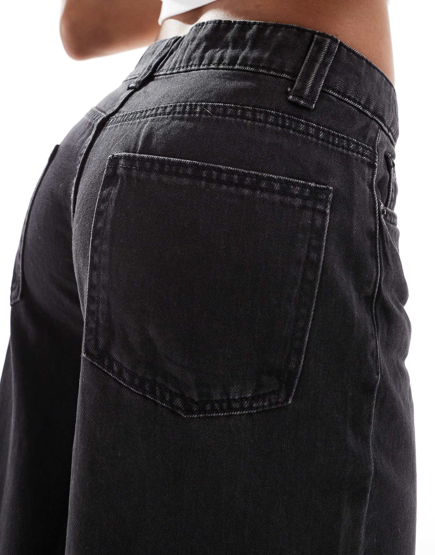 Charcoal baggy Wide Leg denim