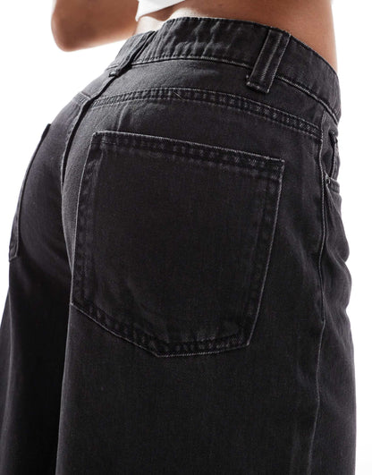 Charcoal baggy Wide Leg denim