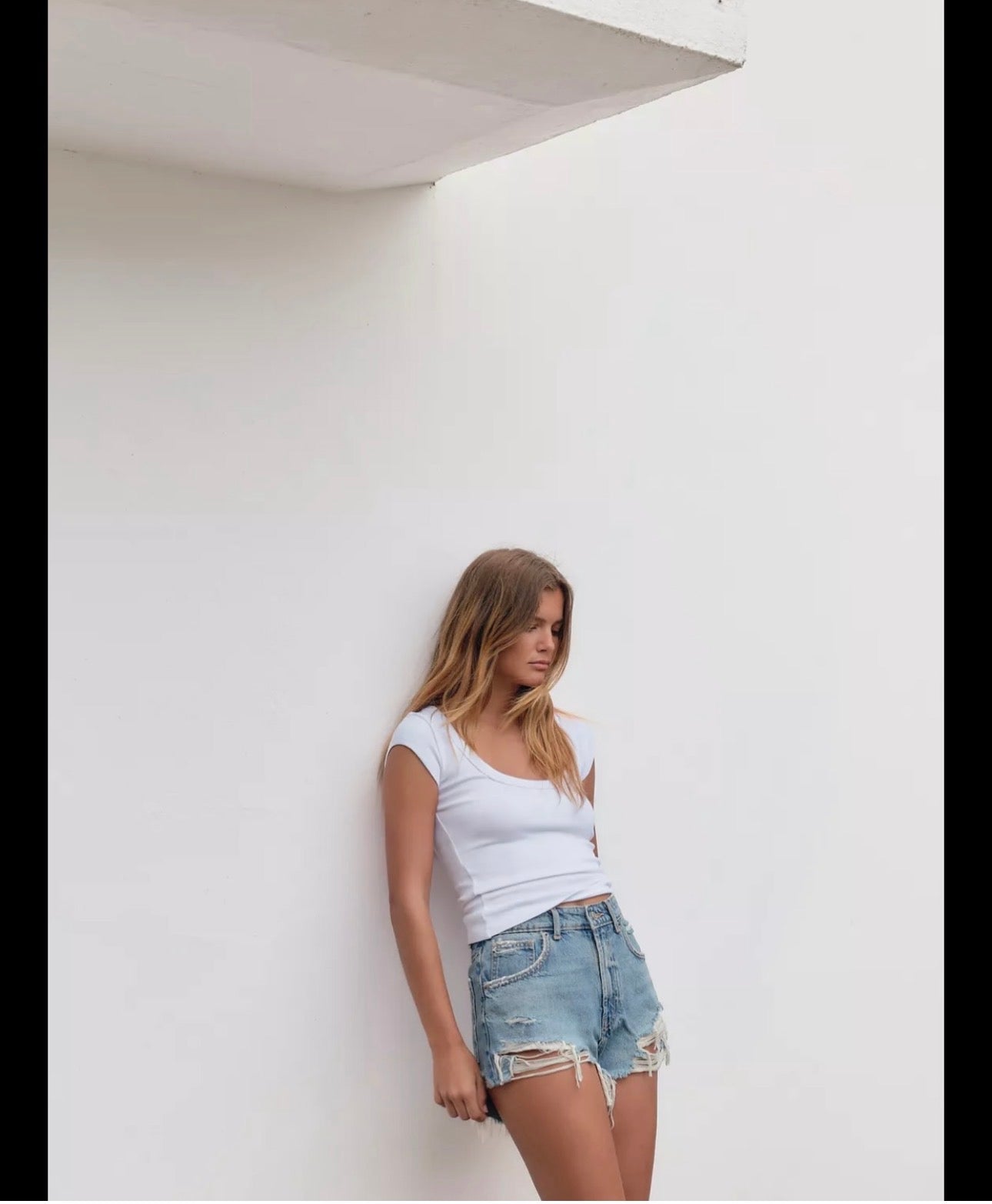 Z@ra ripped mini shorts