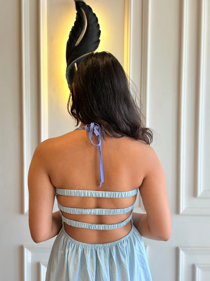 Smocked Backless Maxi Dress