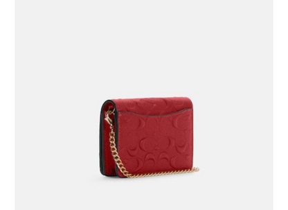 Red mini sling wallet