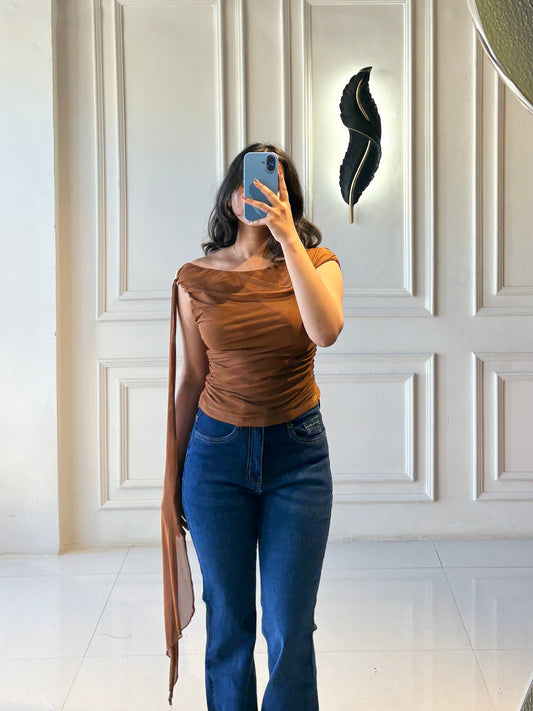 Off-Shoulder Ruched Top