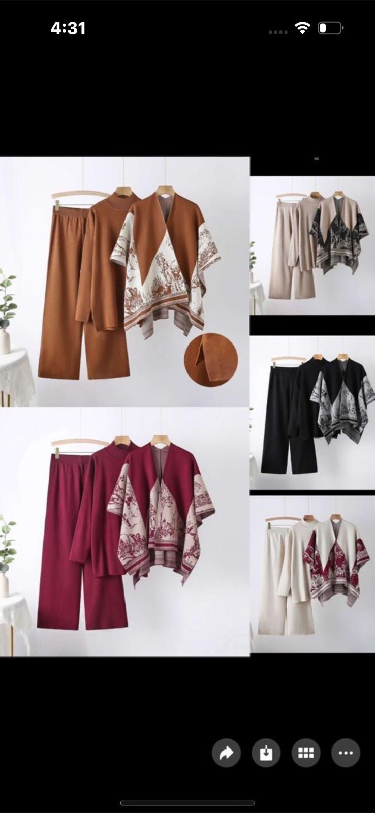 Three pc premium shrug coord set