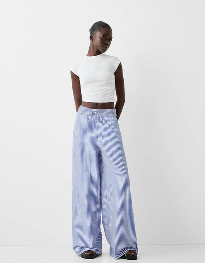 Stripped Linen Pants