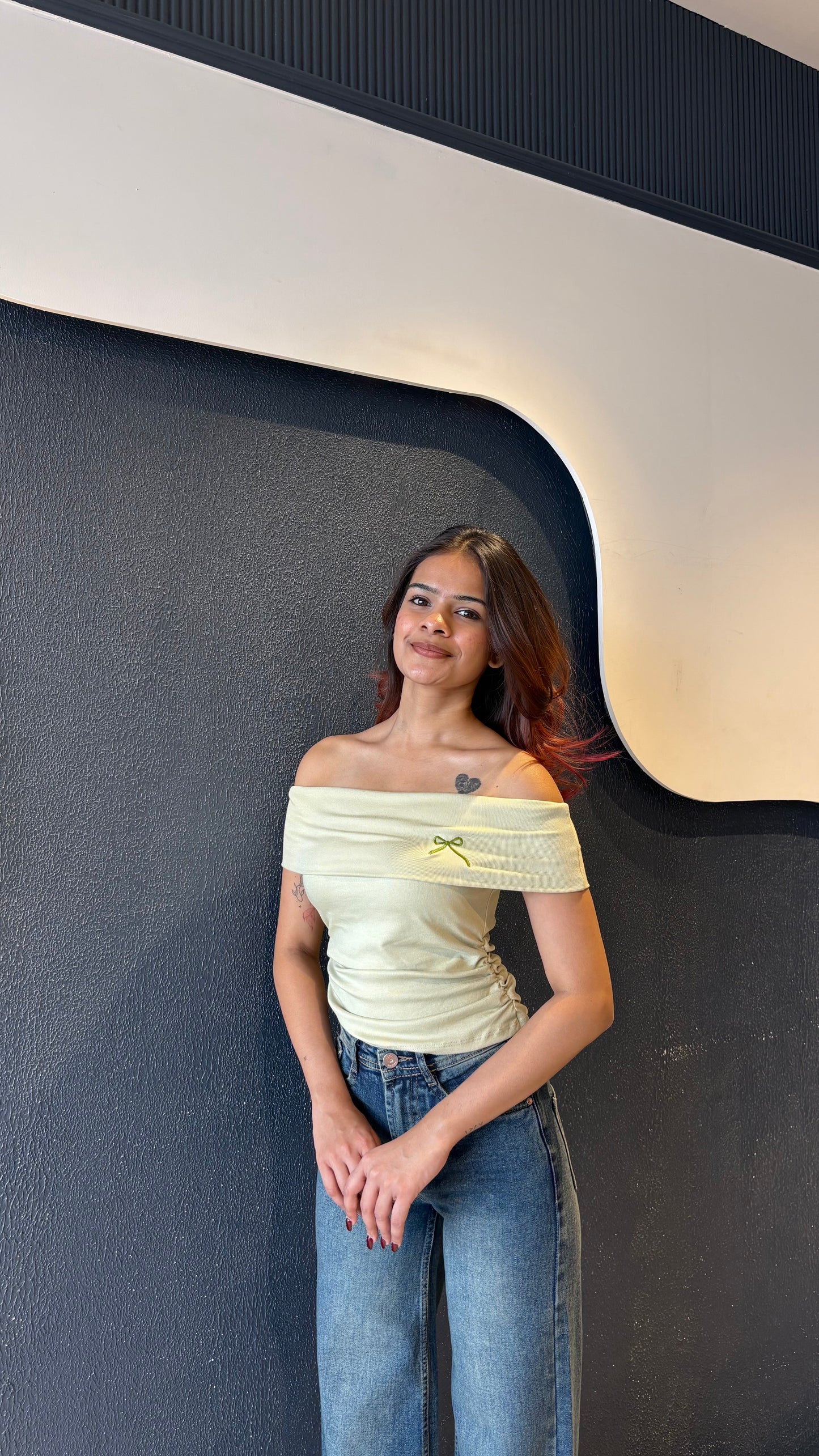 Bow Off-Shoulder Top