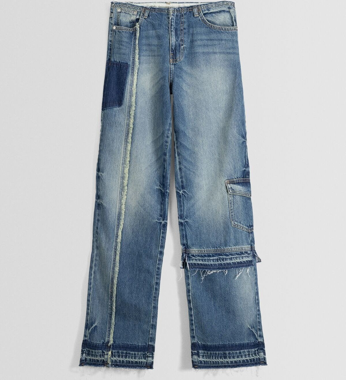 Raw Hem Straight Fit Denim