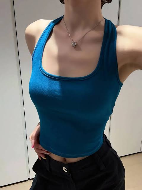 Backless designer padded tank top