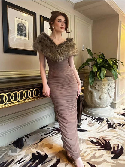 Ruched Drape Dress