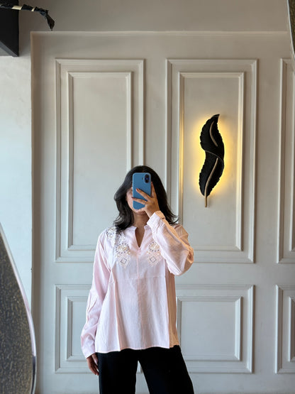 Short embroidery kurti