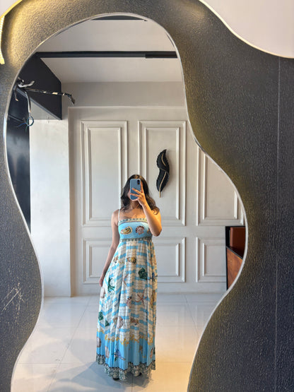 Shell Printed Maxi Dress