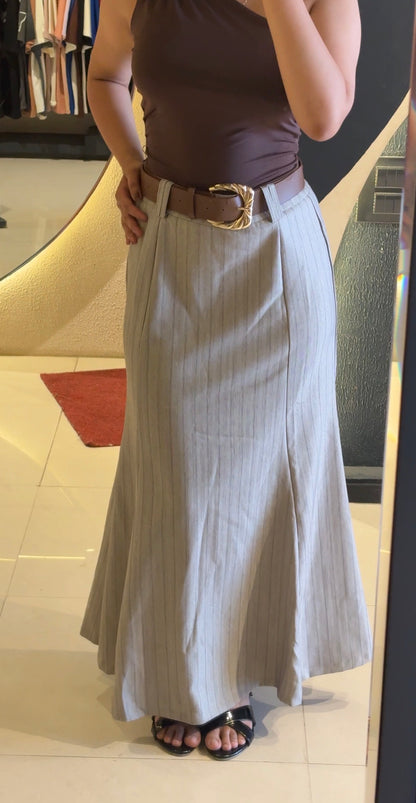 Pinstripe Maxi Skirt