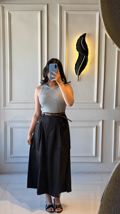 Belted long Skirt