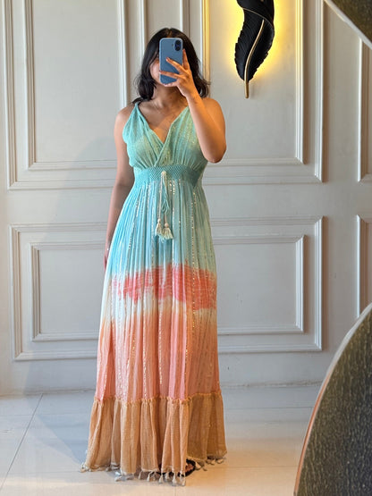 Sunset Ombré Maxi Dress