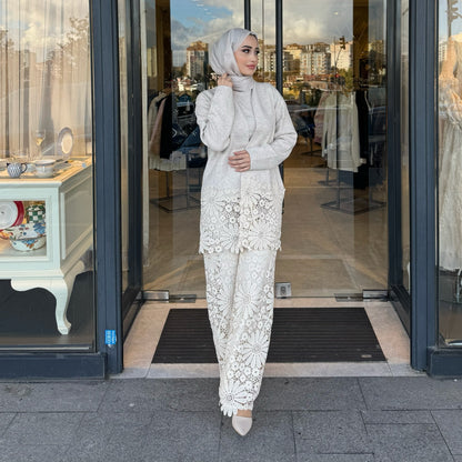 3pc crochia woolen coord set