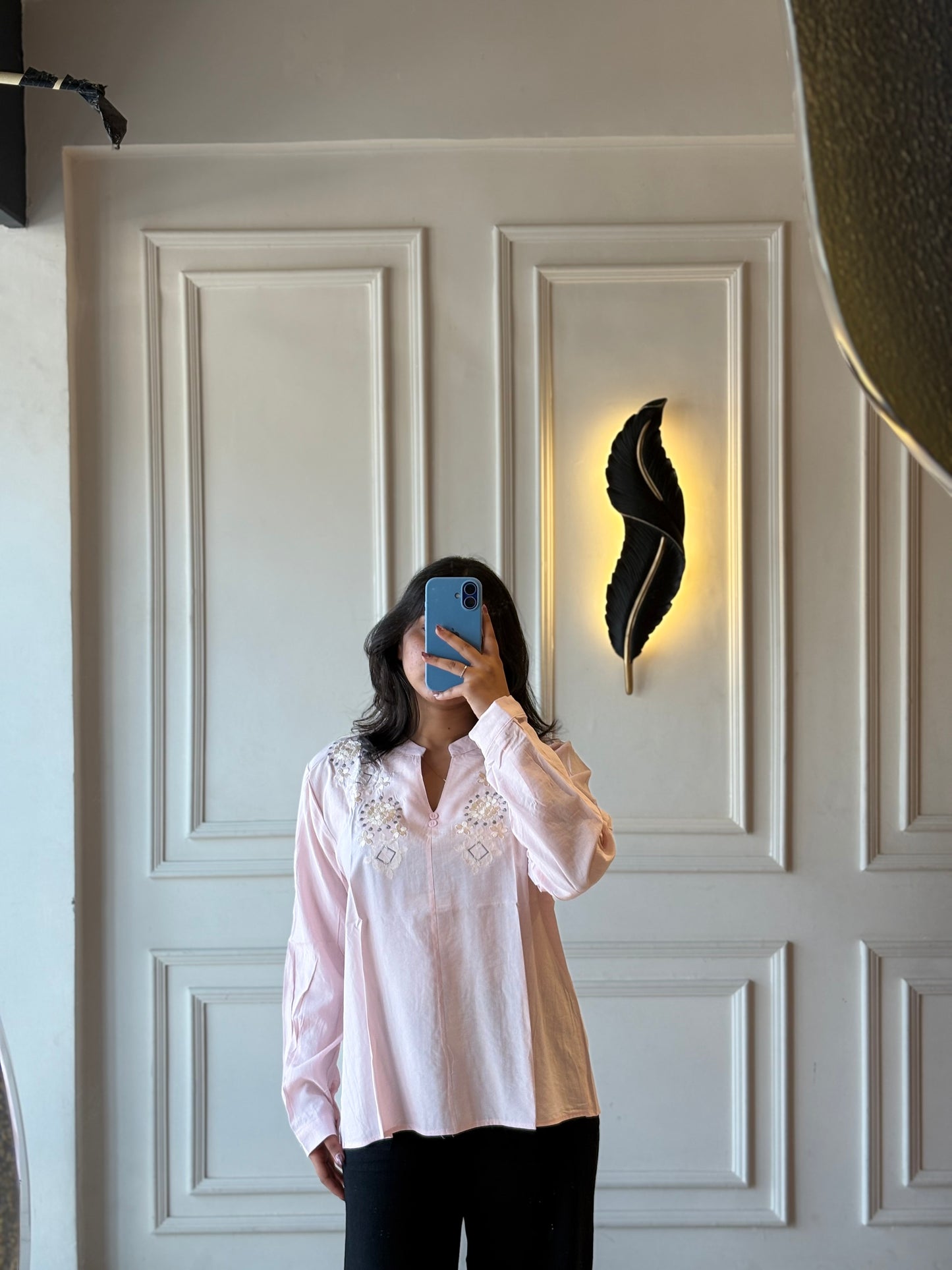 Short embroidery kurti