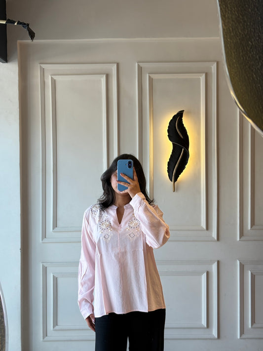 Short embroidery kurti