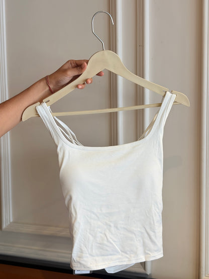 Paded Cross Backless Tank Top