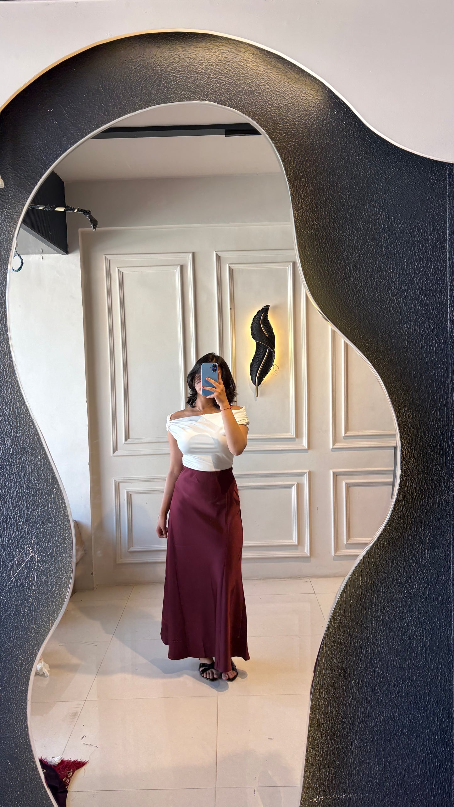 Long Satin Skirt