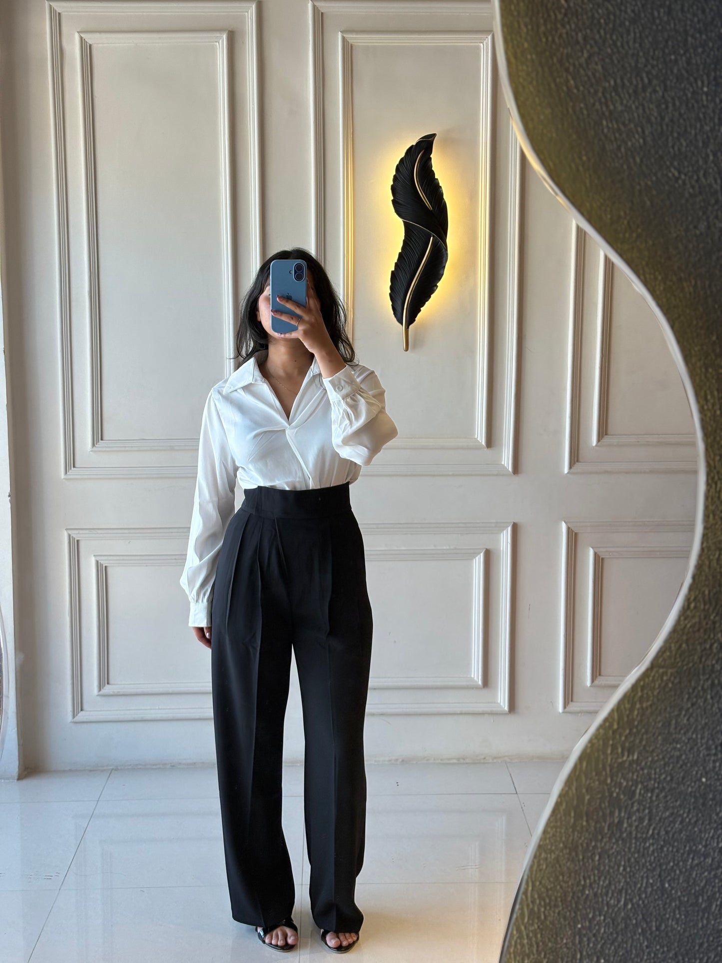 Clean Waist Tailored Trouser