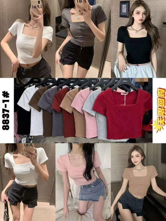 Square Neck Half Sleeve Top
