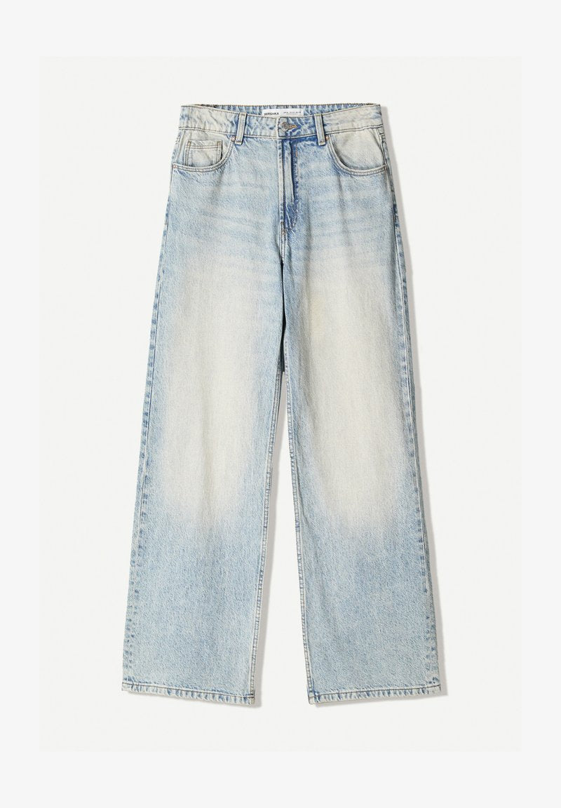 Bershka light blue loose straight fit