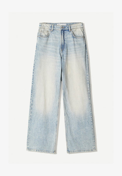 Bershka light blue loose straight fit