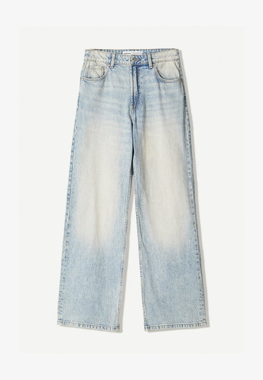 Bershka light blue loose straight fit