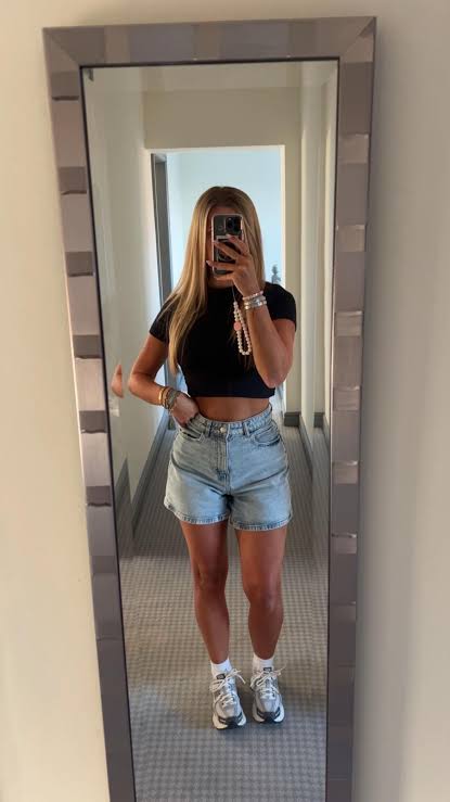 Z@ra light blue high waisted shorts