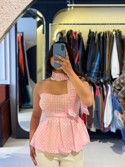 Gingham Tube Top