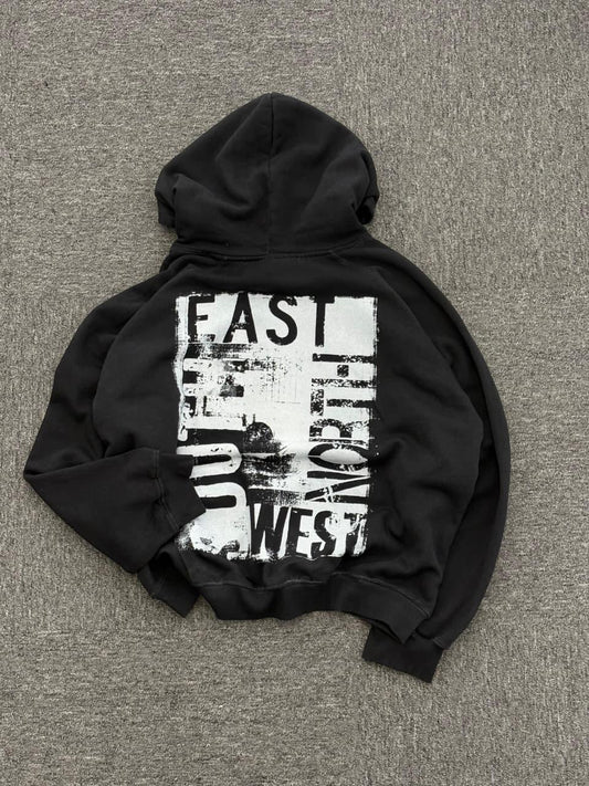 Acid wash unisex hoodie