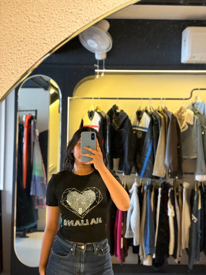 Glitter Heart Baby Tee