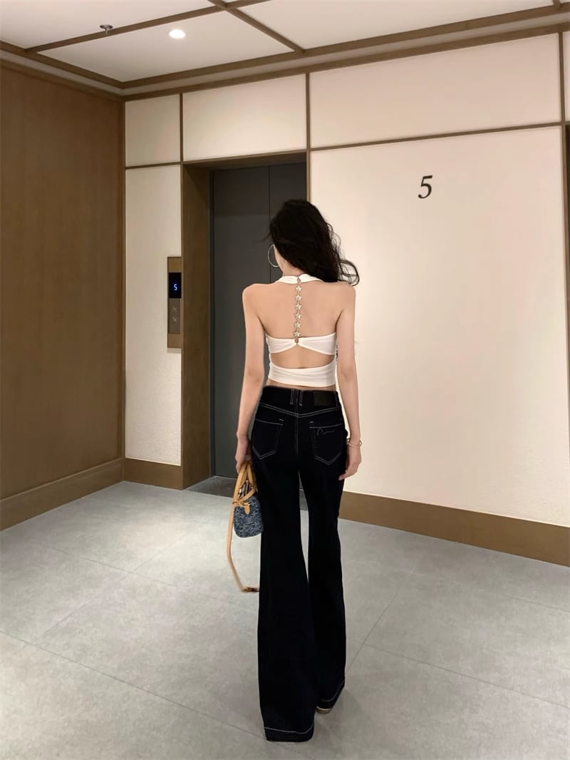 Backless designer padded tank top