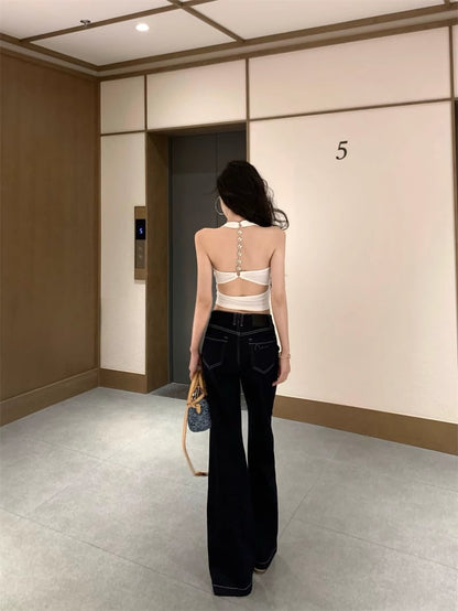 Backless designer padded tank top