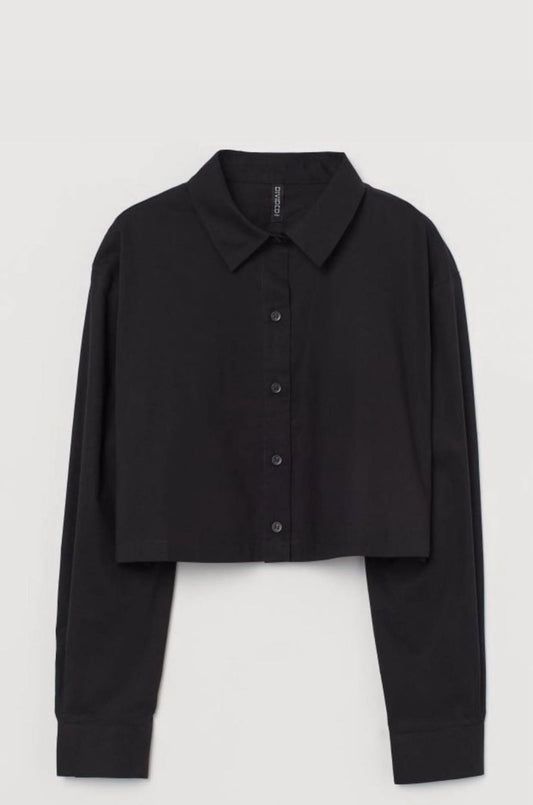 HM Cropped Black Shirt