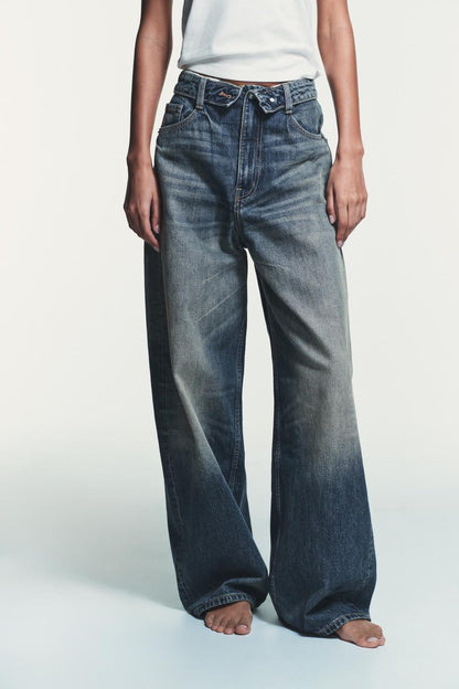 Z@ra TRF Folded Waist Denim