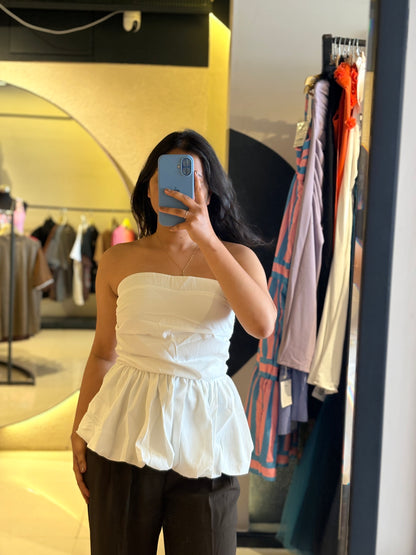 Peplum Tube Top